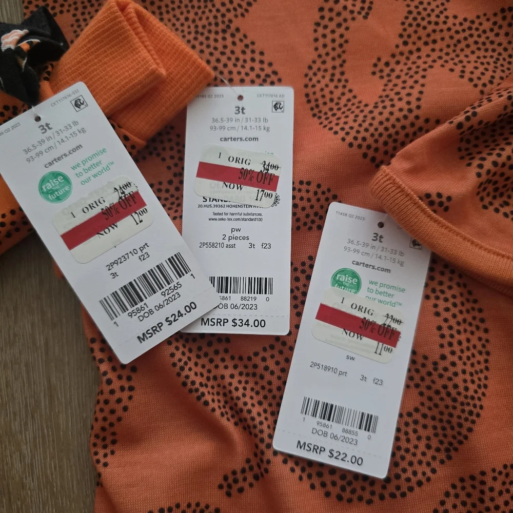 Halloween Outfits Dress Top And Leggings And Night Gown Pajama 4t 3t